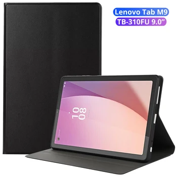 За Lenovo Tab M9 Калъф 9,0 2023 TB-310FU Мек TPU Smart Auto Sleep Wake Stand Калъф от Изкуствена Кожа за Lenovo Tab M9 Tablet Funda