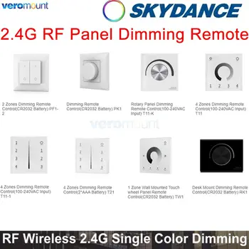 2.4 G RF Безжична Стенни Панела Затъмняване с Радиочестотни Стена, Дистанционно Дръжка, Тъчпад Завъртане Стъклен Панел, 1 2 4 Зони за Одноцветного Контролер Skydance