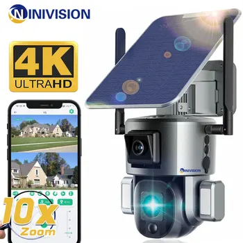 MVP SECAM 4K HD Dual Scrceen Преглед на 4G Слънчево Помещение Открит WIFI 10-Кратно Оптично Увеличение на Двустранен аудио Цветна камера за Нощно Виждане за видео наблюдение