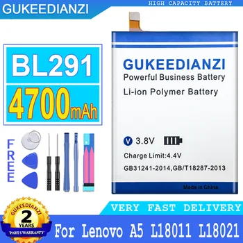 GUKEEDIANZI 4700 mah BL291 BL 291 Батерия За Телефона на Lenovo A5 L18021 L18011 Висококачествен Нова Батерия + Подарък Инструменти