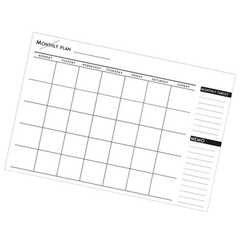 12 бр. Прост Органайзер за месечен дневния си график формат А3, Мемо-график с 1 бр. Календар на 2020/2021 години за списъци със задачи