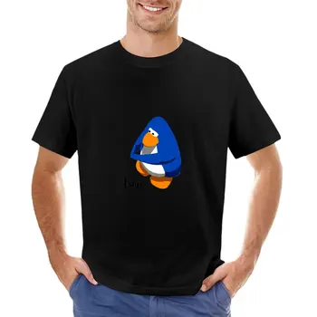 Тениска с изображение на пингвин на бойното поле, риза с домашен любимец принтом за момчета, мъжки ризи с шарени аниме