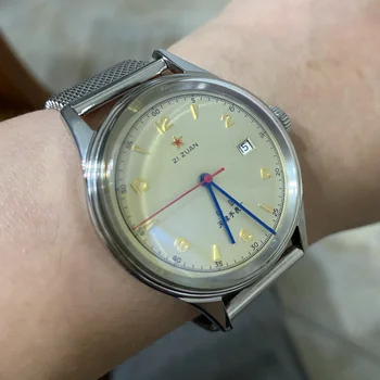 1963 Часовници е От Неръждаема Стомана Сапфировые Водоустойчив Календари Автоматични Механични Ретро Часовници Pilot Watch ST2130 Мъжки Безплатна Доставка