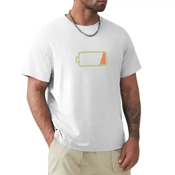 Силиконовата долина - Тениска с ниско ниво на заряд на батерията, тениски за гиганти, корейски модни бели тениски за момчета, мъжки ризи оверсайз