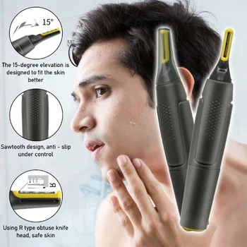 Мини Електрически Тример за косми в носа, Бръснач за премахване на Ушите, бръснеща нож за вежди За мъже и жени, инструмент за премахване на вълна в носа