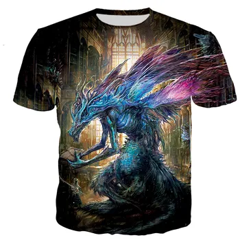 2023 Нова тениска на Dark Souls, Мъжки/дамски тениски с 3D принтом, Ежедневни риза в стил Харадзюку, Градинска дрехи, Извънгабаритни блузи, тениски