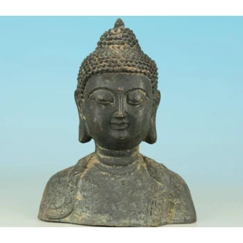 Азиатската Старата Бронзова статуетка Монах Ръчно изработени от дърворезба на Буда, са подбрани статуя