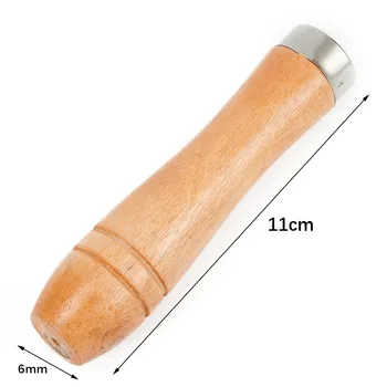 5 бр. дръжка Метални подпори Дървени Премиум-клас, здрава дървена дръжка за режещ инструмент, файл за 6-8 инчов файлове