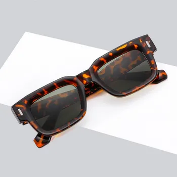 2023 Нови ретро-сиви квадратни слънчеви очила за жени, Мъжка мода, Очила, в прозрачни рамки, Очила за мъже, Нюанси UV400, Нитове на Едро
