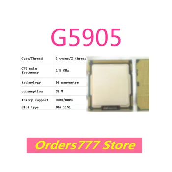 Нов внос на оригиналния cpu G5905 5905 2 ядро 2 поток от 3,5 Ghz И 58 W на 14-нм DDR3 R4 гаранция за качество 1151