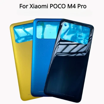 За Xiaomi POCO M4 Pro 4G Задния капак на отделението за батерията Задната врата делото Mi POCO M4Pro Резервни части за ремонт на капака с лого