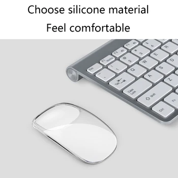 1 бр. Прозрачен мек силиконов калъф, съвместим с Magic Mouse 1/2, преносим протектор, кожен защитен калъф от надраскване