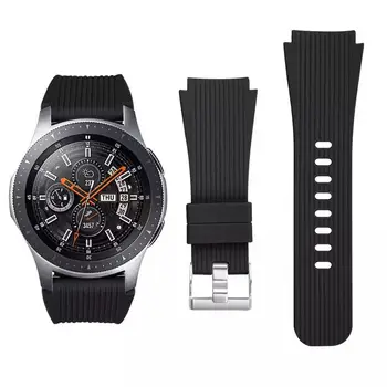 22 мм Силикон Каишка За Samsung Galaxy Watch 46 мм Gear S3 Frontier Huawei watch 46 мм Мек Удобен Гривна За Amazfirt GTR