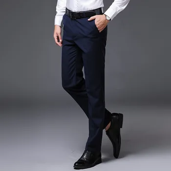 Корейски модерен Мъжки Панталони за вашия бизнес официален костюм, Маркови тесни панталони За мъже, сватба парти, стегнати стрейчевые панталони