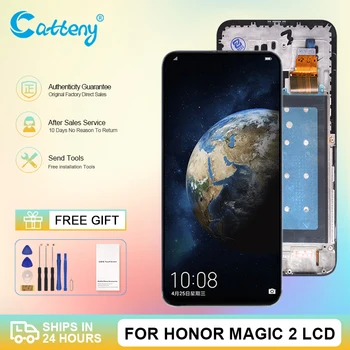 Продажба на едро 6,39 инча За Huawei Honor Magic 2 LCD дисплей със сензорен панел и цифров преобразувател на екрана В събирането Безплатна Доставка С рамка