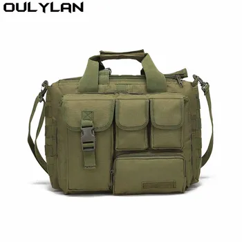 Oulylan Мъжки Тактическа чанта-месинджър за лаптоп, Улични чанти с Голям Капацитет, Преносима чанта за Къмпинг, Туристически чанти-незабавни посланици