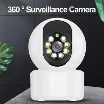 Подкрепа Tf карта, 2-мегапикселова камера, безжична IP камера, двупосочна гласова домофонна система, Пластмасов 360-градусная камера за сигурност, Умен дом с микрофон