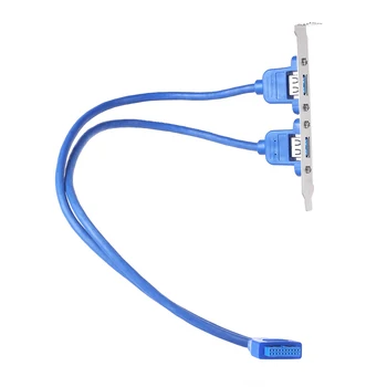 20-Пинов кабел-адаптер с двойна преграда USB3.0 USB 3.0 за разширяване на гърба