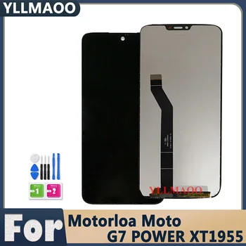 Оригинален за Motorola Moto G7 Power LCD сензорен дисплей, Дигитайзер За Мото G7 Power XT1955-5 XT1955-6 Подмяна на дисплея