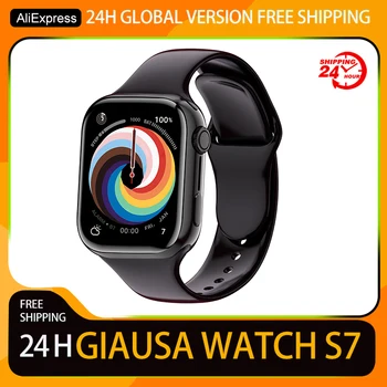 GIAUSA Watch S7 Мъжки Смарт Часовници СИМ-карта, Bluetooth Телефонна Sports Watrproof App Series 8 NFC OS Снимка 2023