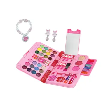 Козметичен компактен комплект, Преносима моющаяся косметичка за грим, набор от детски играчки за момичета и деца