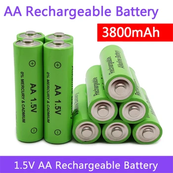Батерия тип АА 3800 ма 1,5 В, Акумулаторна батерия тип АА 3800 ма 1,5 В, акумулаторна батерия за играчка дистанционно управление, безплатна доставка