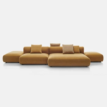Италиански Модулен диван С възможност за сгъване на облегалката Минималистичен Модерен Скандинавски Дизайн Секционни Салон на мека Мебел за дневна Мързел Floor Muebles Декор на Стая