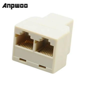 ANPWOO 3Pcs 1-2 Пъти кабелна мрежа Ethernet LAN RJ-45 конектор-разветвителем