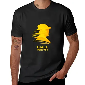 Нова тениска Dhoni - Thala forever, бели тениски за момчета, тениски по поръчка, мъжки ризи с шарени аниме