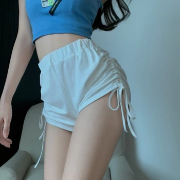 Лято Корейски дамски Секси Шорти с завязками 2023, Модерни Нови Ежедневни дамски къси панталони с висока талия, Дамски дрехи