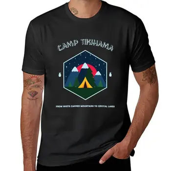 Нова тениска Psych - Camp Tikihama, изработени по поръчка, бързосъхнеща тениска, реколта дрехи, мъжки t-shirt