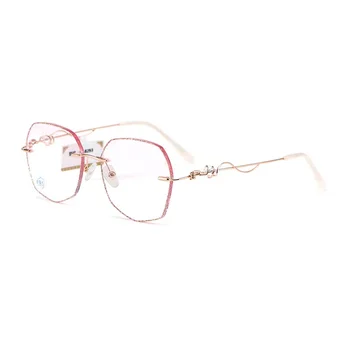 Модни Очила без рамки, Рамки от сплав, Очила по Рецепта, ултра-леки, Гъвкави Рамки за мъже и жени H-8293