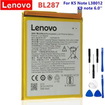 Оригинална Батерия на Lenovo BL287 За Lenovo K5 Note L38012/K9 note 6,0-инчов Батерия BL287 за мобилен телефон + Подарък Инструменти