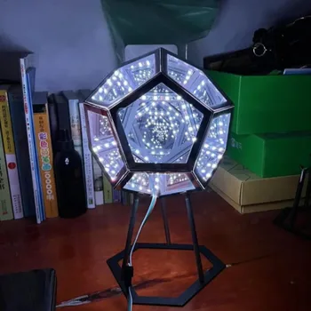 Лека нощ, творчески led лампа във формата на Т.н, Детска спалня, led проектор Luminaria Galaxy, Настолна лампа, Естетичен интериор на стаята