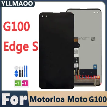 За Motorola MOTO G100 Edge S LCD дисплей с сензорен екран дигитайзер в събирането на 6,7 