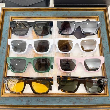 Нова реколта квадратни слънчеви очила, Модерен цветни лещи, Правоъгълни слънчеви очила, Модерен Ретро Женски марка, дизайн, Слънчеви очила с Uv400