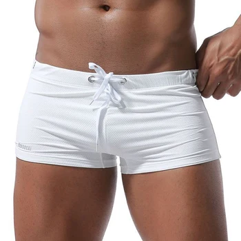 Панталони Мъжки бански, Плажни шорти S/M/L/XL Секси Къси панталони Размер S-XL под формата на меки шорти за плуване, удобни Ежедневни