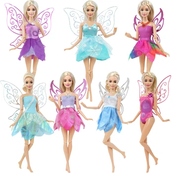 Модно страхотна рокля за Барби кукли, дрехи принцеса, пола, сладък украшение за момичета-крылышка, Аксесоари за кукли 11,5 инча, детска играчка за подарък
