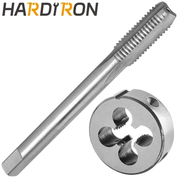 Hardiron M9 X 1 Комплект метчиков и печата на Дясната ръка, M9 x 1,0 Машинен метчик с дърворезба и кръгла матрицата