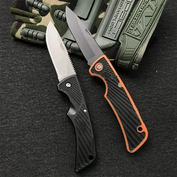 Мини сгъваем нож GB Bear Grylls 2,63/ 5Cr13 С титанов щанга с покритие Нож Пластмасова дръжка Външни Джобни Ножове за самозащита EDC Нож