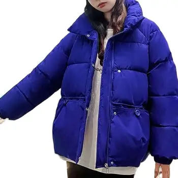 2023 Новата есенно-зимна къс naka яке с памучна подплата, дамско палто, Модни страхотна топла Свободна Ежедневни връхни дрехи в стил на Жокера