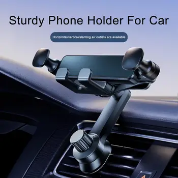 Притежателите на мобилни телефони са Регулирани на 360 градуса, сигурно и затегнете телефон на въздуха на изхода на превозното средство, трайно закрепване за мобилен телефон в колата