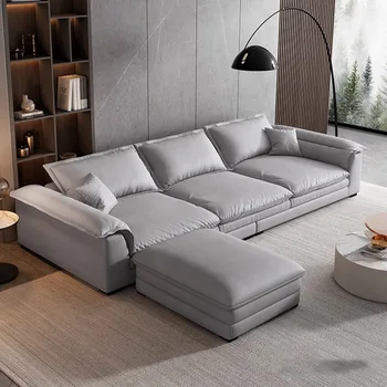 Уникален Ретро диван за хол, Минималистични диван за прием на Гости, Ергономичен диван за хол, Кожена мебел за спалнята, Мебели за дома Divano