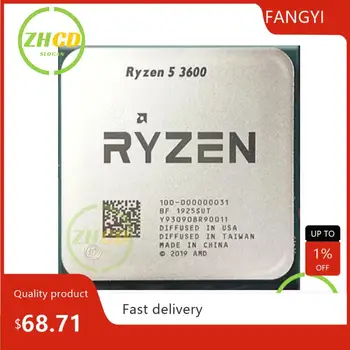 AMD за Ryzen 5 3600 CPU процесор Нов R5 3600 3.6 Ghz шестиядерный 12-стрийминг 100-000000031 65 W слот AM4