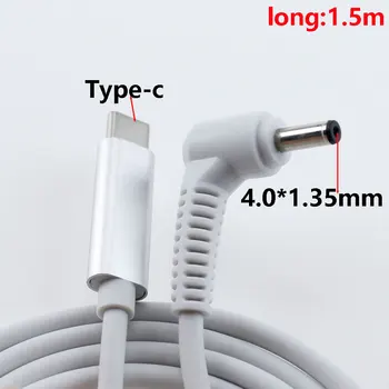 (DC4,0x1,35 мм), USB Type C до DC 4,0*1,35 мм Plug 90 ° Правоъгълен PD Кабел за зареждане на лаптоп кабел за Адаптер на захранване dc Конвертор