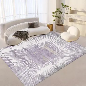 Модерен лилав килим за хол в абстрактен стил, 160x230, Подложки с голяма площ, Украса спални, Миещи фланелен подложки, нескользящие