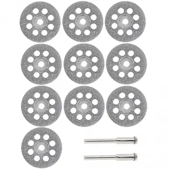 10 бр./компл. 22 mm Дискова пила, набор от въртящи се електрически инструменти с отвори за дискове и фиксирани пръчки за рязане на стъкло, метал