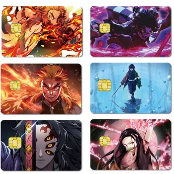Аниме Demon Slayer Tanjirou Nezuko Банкови Кредитни карти Етикети за автобусни пропуски Стръмен Украса Водоустойчиви Етикети Колекция от Играчки Подаръци