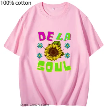 Тениски De La Soul, Модна тениска с аниме и Мангой, Летни дрехи от 100% памук, Мека тениска с къс ръкав, Мъжки/дамски Забавно Облекло