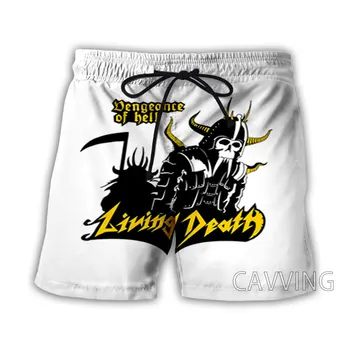 Летни плажни шорти с 3D-принтом LIVING DEATH Rock, Градинска дрехи, бързо съхнещи Ежедневни панталони, спортни къси панталони за жени/мъже